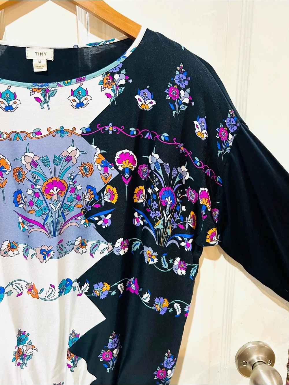 Anthropologie floral satin